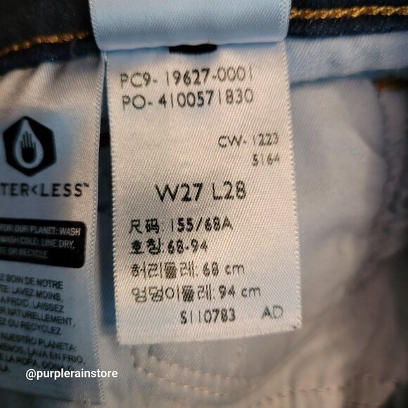 Levi's Jeans 27 Shaping 312 Slim Mid Rise Tummy Control Dark Wash Stretch Denim - Picture 7 of 13